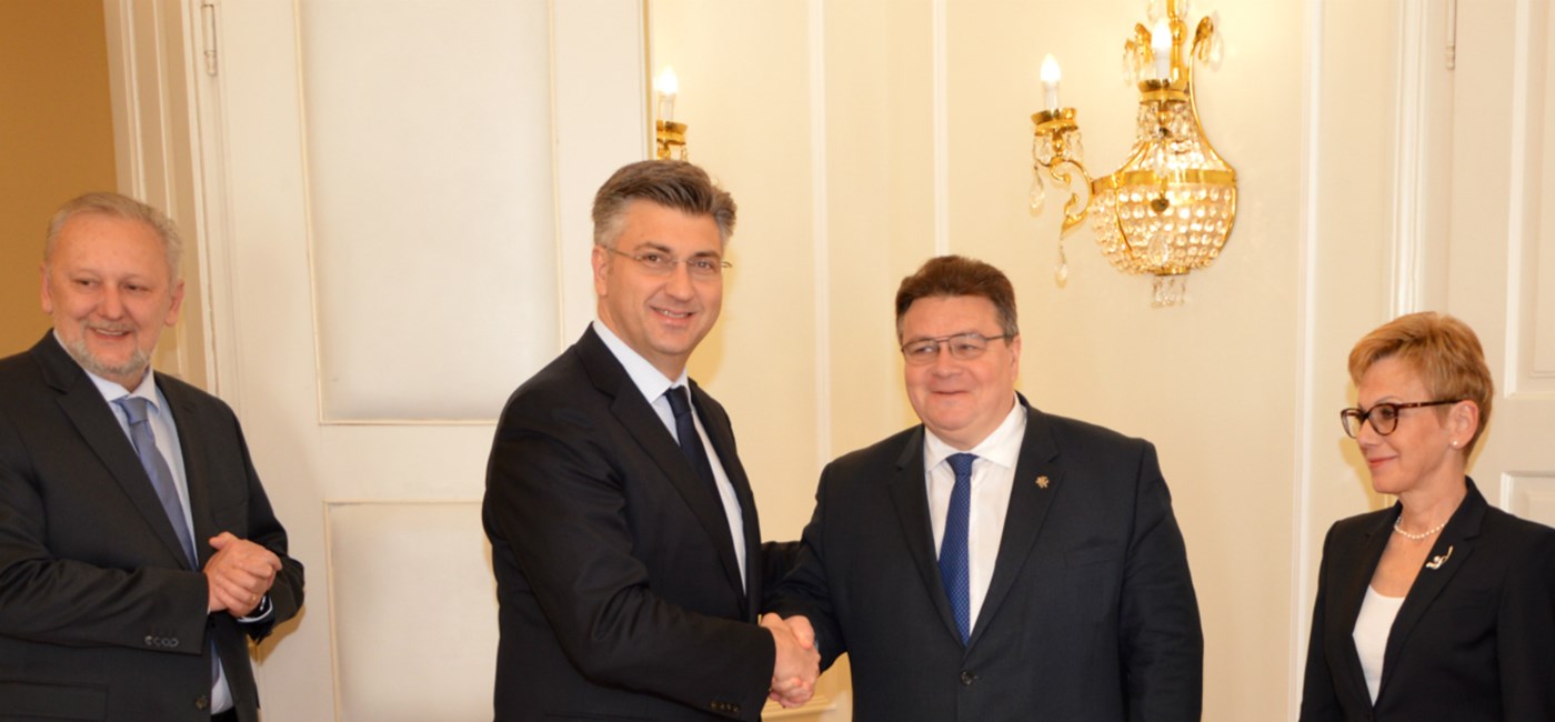 ​Predsjednik Vlade Plenković s ministrom vanjskih poslova Litve